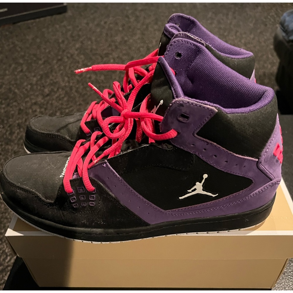 Nike Air Jordan 1 Flight Mens Athletic Sneakers  Purple US 10…